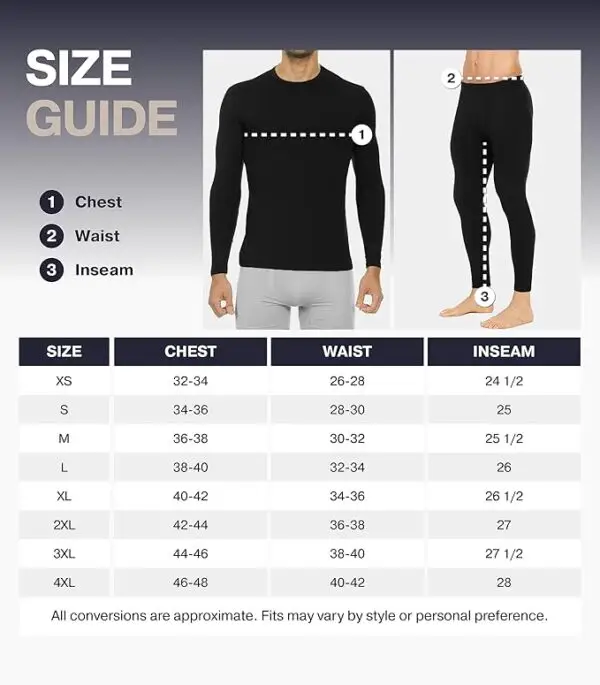 Thermajohn Long Johns Thermal Underwear for Men Fleece Lined Base Layer Set for Cold Weather - Image 3
