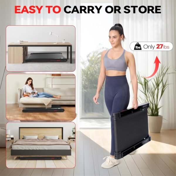 Sperax Walking Vibration Pad with APP, 3 in 1 Under Desk Treadmill, 2.5HP Low Noise Walking Treadmill Pad with Remote Control,Portable Treadmill for Home Office - Image 6