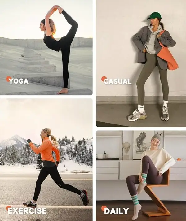GAYHAY High Waisted Leggings for Women - Soft Opaque Slim Tummy Control Printed Pants for Running Cycling Yoga - Image 4