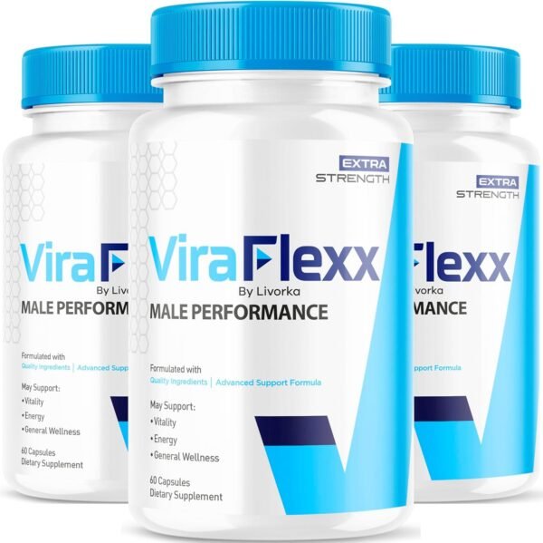 (3 Pack) ViraFlexx for Men Pro Capsules - Official ViraFlexx Pro Male Pills Support All Natural Premium Advanced Formula, ViraFlex Supplement Support, Vira Flexx Reviews, 180 Capsules for 3 Months
